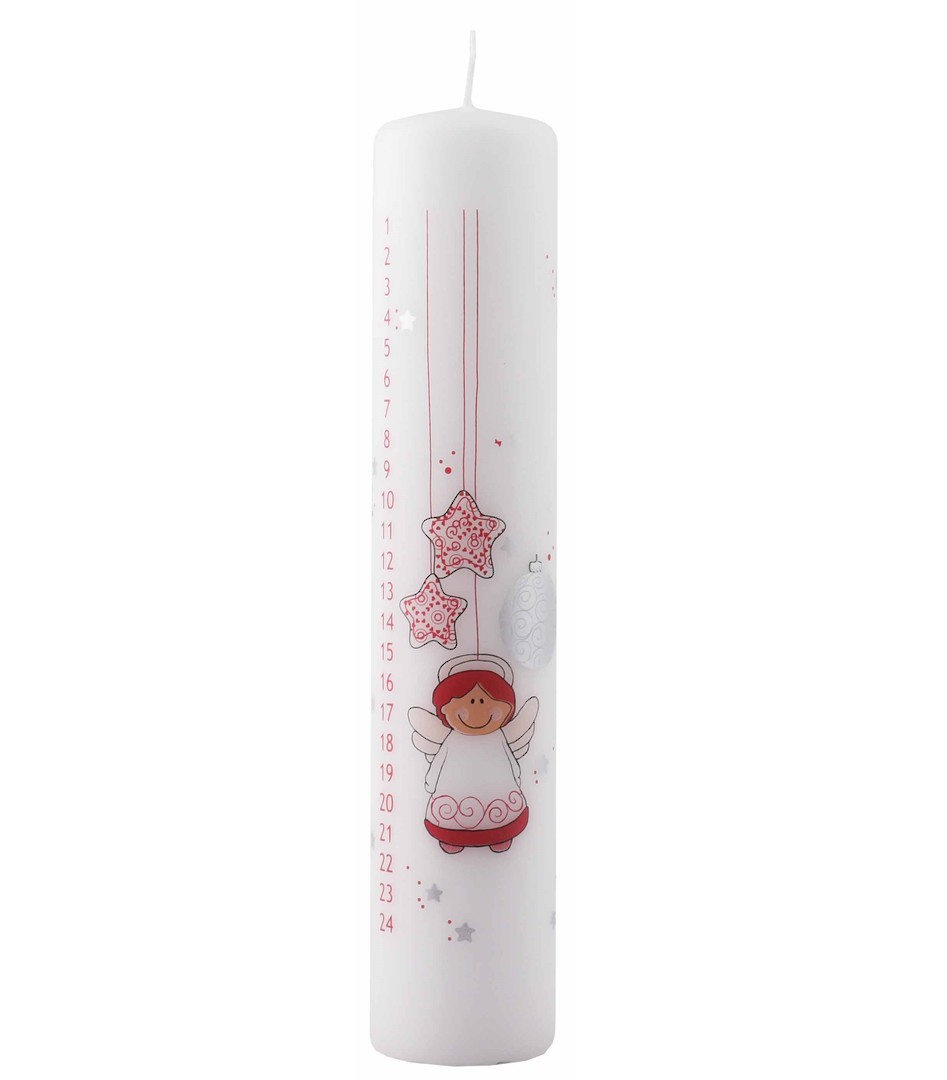 Advent Pillar Candle, Scandi Angels and Stars SOLD OUT image 0